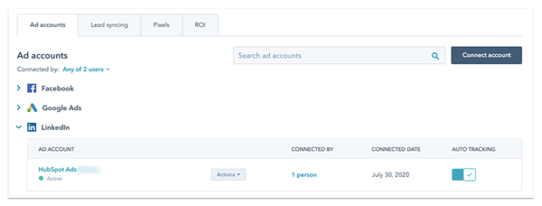 Connect your LinkedIn Ads account to HubSpot